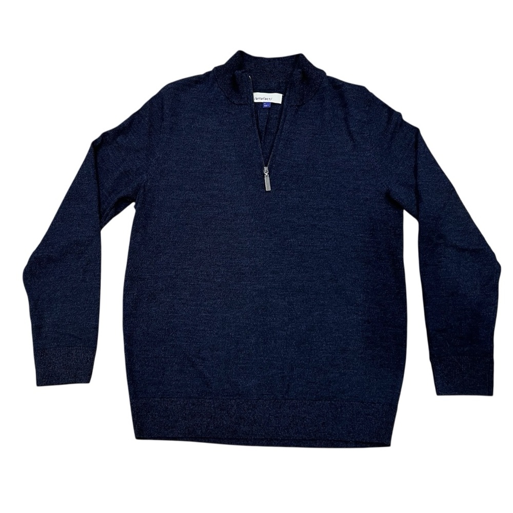 /artefact/ Merino Wool Quarter Zip Sweater – Size M – Navy